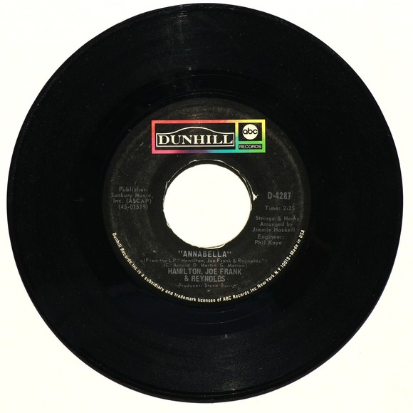 Hamilton, Joe Frank & Reynolds *Annabella /Goin' Down* 45 rpm Vinyl 7" Record - Picture 2 of 9